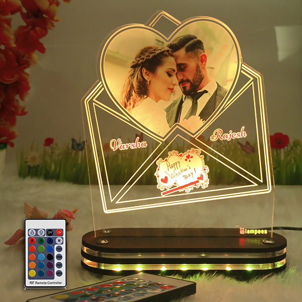 Personalized 3D LED Lamp with UV Printed Photo for Valentines Gift