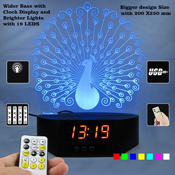 Peacock with Clock